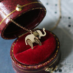 Buddha Stones Elephant Titanium Steel Luck Necklace Chain Pendant