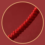 Buddha Stones Handmade Lotus Cinnabar Peace Buckle Blessing Braid Bracelet (Extra 35% Off | USE CODE: FS35)