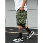 Large Pocket Zipper Casual Loose Shorts