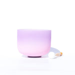 Tibetan Crystal Sound Bowl Candy Color Handcrafted for Yoga and Mindfulness Meditation Singing Bowl