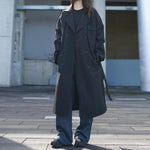 Black Knee-length Trench Coat