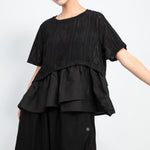 Hollow Top Fake Two-piece Stitching T-shirt
