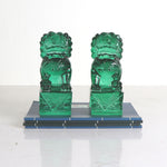 Buddha Stones 2Pcs Lion Statue Courage Strength Resin Home Office Decoration
