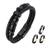 Buddha Stones Layered Leather Weave Fortune Bracelet