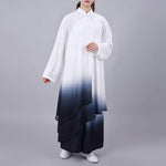 Buddha Stones Gradient Painting Meditation Prayer Spiritual Zen Tai Chi Qigong Practice Unisex Clothing Set
