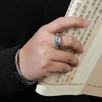 Buddha Stones Guan Gong Auspicious Clouds Amulet Wealth Ring