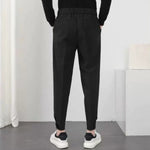 Slim-Fit Tapered Dress Trousers with Fluid Drape