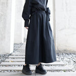Black Bud A-line Skirt
