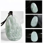 Buddha Stones Chinese Zodiac Natal Buddha Jade Wealth Prosperity Necklace Pendant