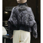Contrast Color Loose Fit Warm Cotton Jacket