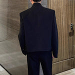 Heavily Beaded Diamond-encrusted Collarless Suit Jacket