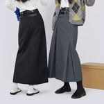 A-line Suit Skirt With Double Belt