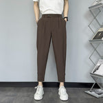 Casual Slim-Fit Cropped Trousers