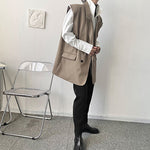Raw-Edge Deconstructed Suit Vest