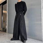 Zip Trim Loose Wide-Leg Lounge Pants