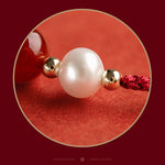 Buddha Stones 925 Sterling Silver Good Fortune Fu Character Agate Pearl Red String Braid Bracelet (Extra 30% Off | USE CODE: FS30)