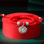 Buddha Stones 925 Sterling Silver Chinese Lock Charm Multicolored Red String Protection Handmade Braided Kids Bracelet (Extra 35% Off | USE CODE: FS35)