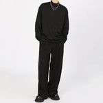 Wool Turtleneck Loose Base Layer T-shirt
