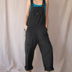 Zeagoo Women's Button Strap Long Casual Romper Jumpsuit Pocket Playsuit