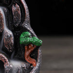 Buddha Stones Mountain Bridges Pattern Meditation Resin Backflow Incense Burner