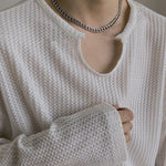 Thin V-neck Loose T-shirt