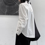 Loose Asymmetrical Button Shirt