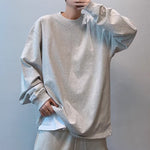 235g Cotton Double-needle Crew Neck Long-sleeved T-shirt