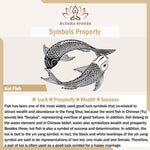 Buddha Stones Handmade Liuli Crystal Koi Fish Art Piece Luck Home Office Decoration