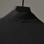 Vintage Ice Silk Loose Zen Clothes Half Sleeve T-shirt Drawstring Pants Two-Piece Set