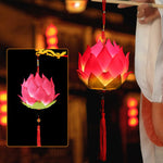 Buddha Stones DIY Lotus Flower Dragon Lantern Tassel Lamp Decoration