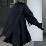 Dark Cape Two-way Wear Irregular Cape Skirt