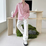 Retro Casual Collared Tassel Shirt