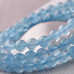 Buddha Stones Natural Aquamarine Peace Healing Bracelet