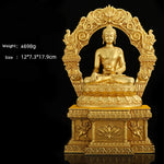 Buddha Stones Shakyamuni Amitabha Medicine Buddha Figurine Serenity Copper Statue Home Decoration