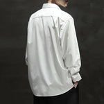 Loose Square Collar Solid Color Large Size Business Shirt