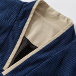 Contrast Trim Frog Button Zen Kimono Jacket
