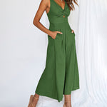 Zeagoo Women's Casual Sleeveless Hollows High Waist Bodysuit Spaghetti Strap Loose Jumpsuit Overalls