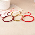 Buddha Stones Tibetan Lucky 3 Combination Sets Red String Bracelet