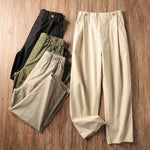 Wide-leg Cotton Loose Japanese Retro Casual Trousers