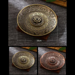 Buddha Stones Lotus Dragon Phoenix Eight Auspicious Symbols Zinc Alloy Incense Stick Holder Healing Incense Burner Decoration (Extra 35% Off | USE CODE: FS35)