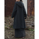 Thickened Warm Hooded Mid-length Cotton Coat