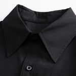 Button-down Loose Casual Black Shirt