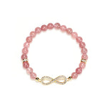 Buddha Stones Natural Strawberry Quartz Positivity Healing Bracelet