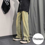 Street Zip Straight Jeans