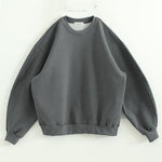 Solid Color Casual Sports Sweatshirt Loose Wide Leg Sweatpants