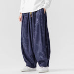 Corduroy Printed Casual Wide-Leg Pants