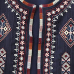 Zeagoo Women's Buttonless Retro Ethnic Style Embroidered Vest Sleeveless Cardigan Crop Top