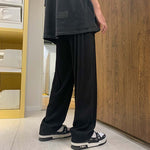 Summer Folds Texture Drape Casual Trousers
