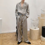 Silky Satin Shirt Trousers