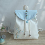Buddha Stones Handmade Embroidered Large Capacity Canvas Backpack